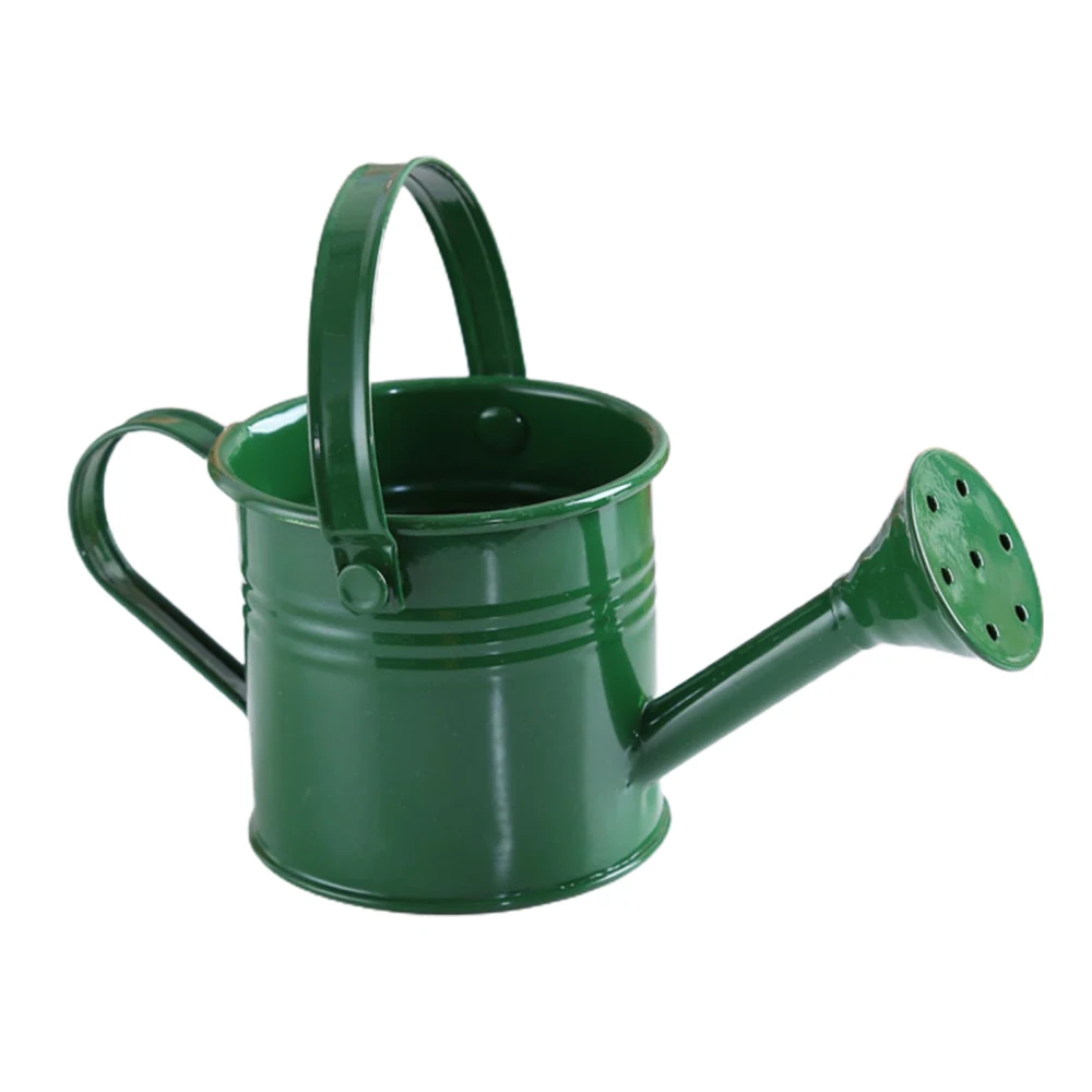 Green Iron Shower Flower Home Gardening Watering Pot Long Mouth Large Capacity Watering Can Plant Watering Tool with Handle