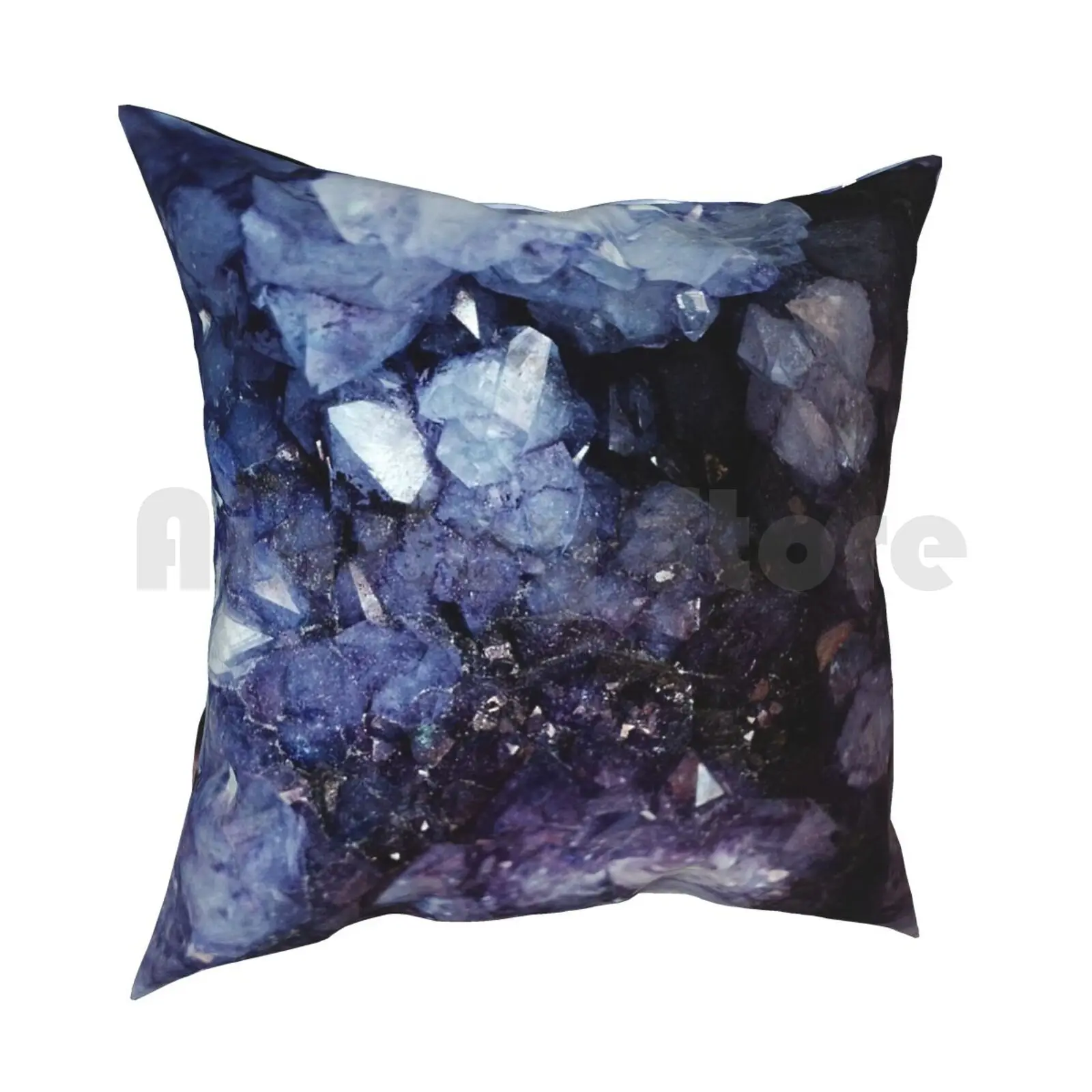 Geode Pillow Case Printed Home Soft DIY Pillow cover Crystal Blue Purple Amethyst Geode Sapphire Quartz Cool Trendy Tumblr