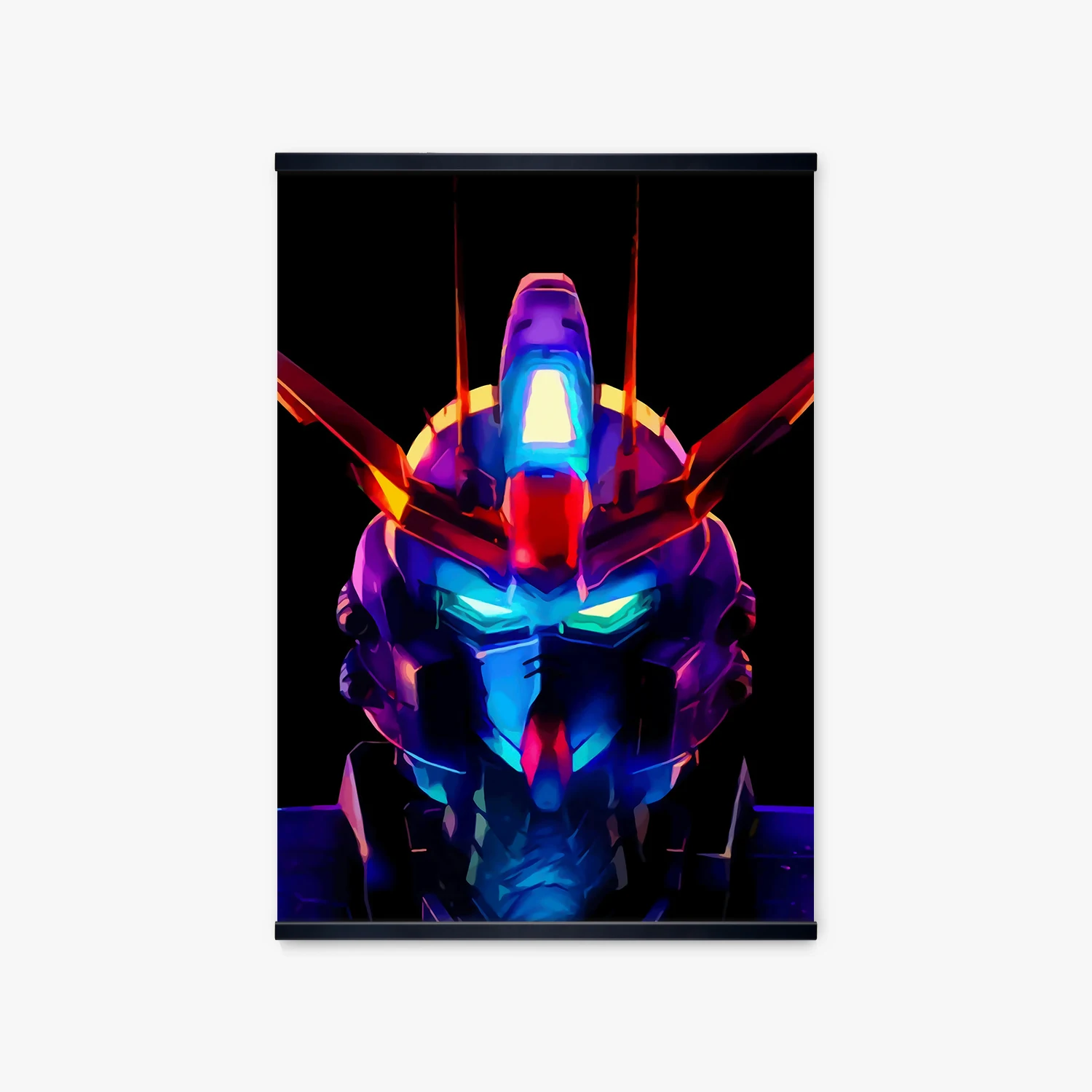 Classic Anime Painting Canvas Home Decor Living Room Mobile Suit Gundam Poster Wall Art Print Modular Glowing Robot Head Picture