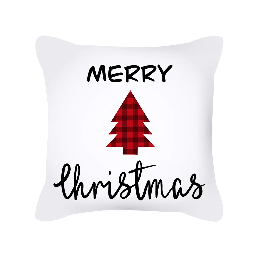 

45x45cm Elk Christmas Pillowcase Merry Christmas Decor For Home Cristmas Cushion Cover Ornament 2021 Navidad Gifts New Year 2022