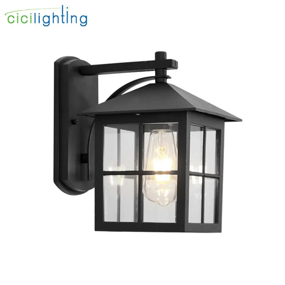 

Classic Wall Light,Outdoor Waterproof IP65 Porch Garden Wall Lamp,Home Sconce Indoor Metal Glass Decor Lighting Lamp AC90-260V