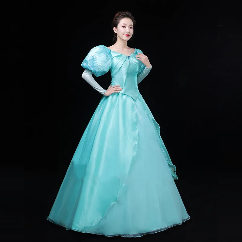 Ariel Princess Top Quality Fashion Cosplay Costume Dress For Halloween Party Costumes Custom-Made