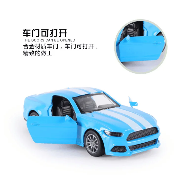 High Simulation Alloy Diecast 1:32 Toy Vehicles for Mustang Shelby GT500 Car Model Metal Pull Back Toy Car Gifts