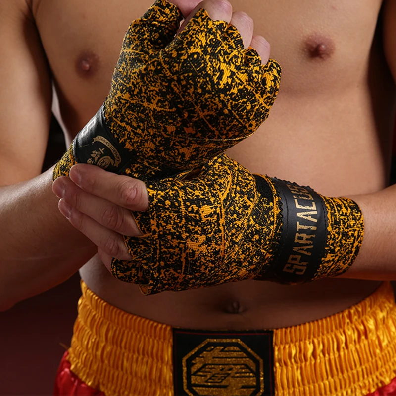 Protector de manos profesional para boxeo, vendaje de lana de alta elasticidad, Sanda de Taekwondo, 1 par