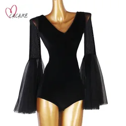 Dancewear Women Tops Leotard Bodysuit Clothes for Ballroom Modern Dress Waltz Clothing Standard Flamco Stage Costume D1112