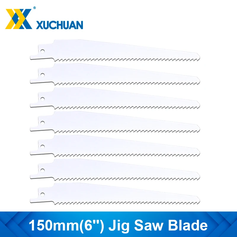 

Jig Saw Blade 150mm(6'') S644EM 6TPI Jigsaw Blade Reciprocating Saw Blade HCS Steel Saber Blades for Cutting Wood