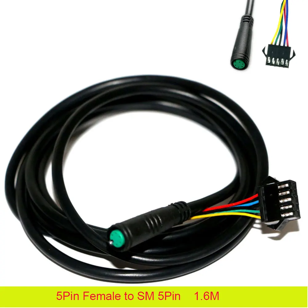 Waterproof 1T4 EB-Bus Cable Harness for Bafang BBS BBS01 BBS02 BBSHD Mid Motor Display Brake Lever Thumb Throttle Connector