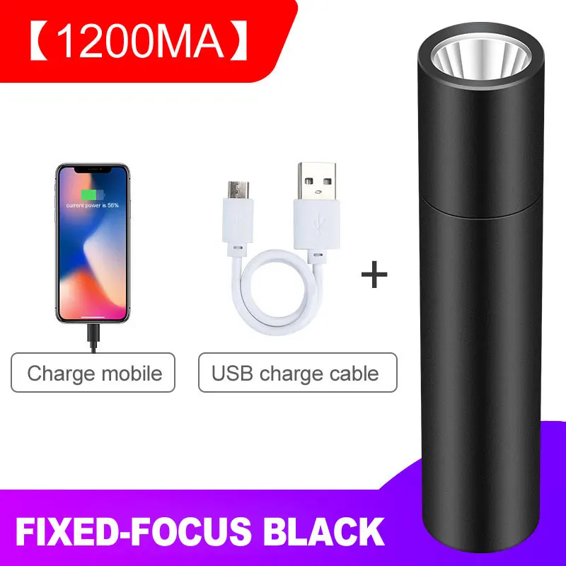 New Design Multifunction Ultra Bright Flashlight Mini Portable USB Rechargeable High Light Outdoor Waterproof Torch for Camping