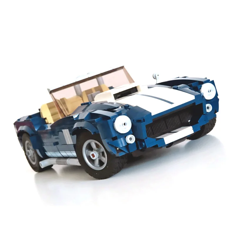 Technical Creative 10265 Modified Cobra Roadster Sports Car DIY Building Blocks Assemble Bricks Vehicle Model Kids Toys Gifts