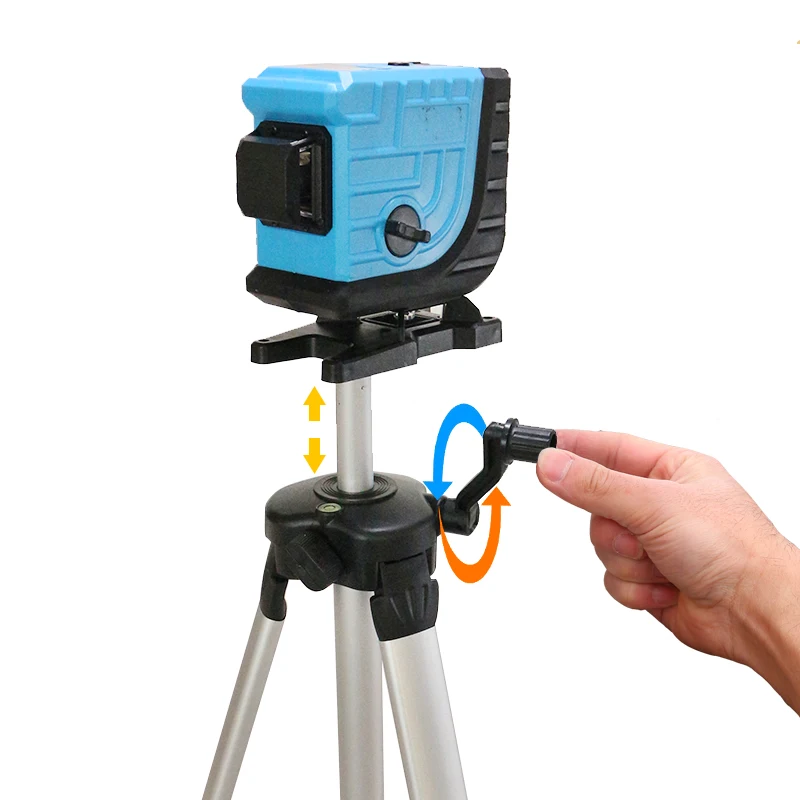 Tripod untuk Tingkat Laser 1200Mm Tinggi Dapat Disesuaikan 5/8 Inci Pemasangan Benang Baja Alloy Tripod Pemegang Laser Tingkat Aksesoris