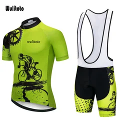 WULITOTO Outdoor summer Short Sleeve set MTB Cycling Jersey Bicycle Top Shirt For Men