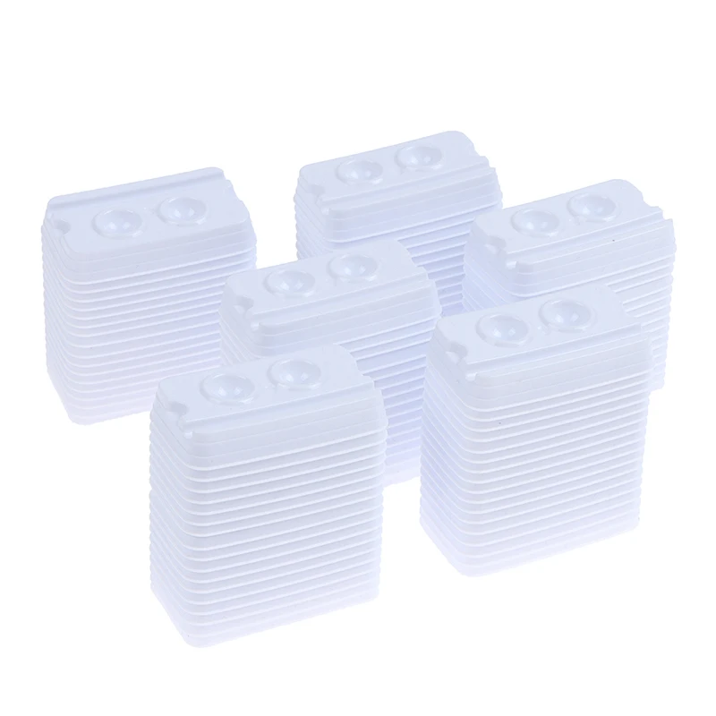 100pcs Dental Supply Adhesive Disposable Mixing 2Holes Trays Model White Medical