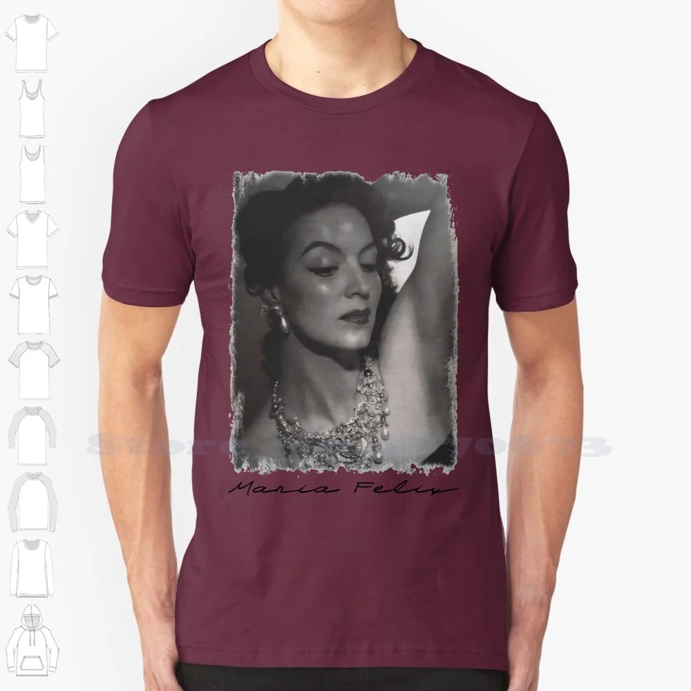 Fashion Tee Maria Felix Women's T Shirt , Femme Tshirt Blanc , Cadeau T Shirt , Gift T Shirt Girls T Shirts