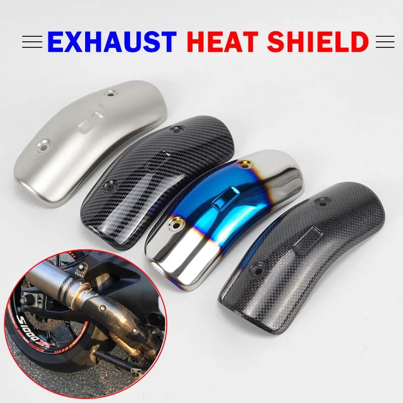 Motorcycle Exhaust Muffler Middle Connection Link Pipe Carbon Fiber Protector Heat Shield Cover Guard For Z900 z750 z250 cbr1000