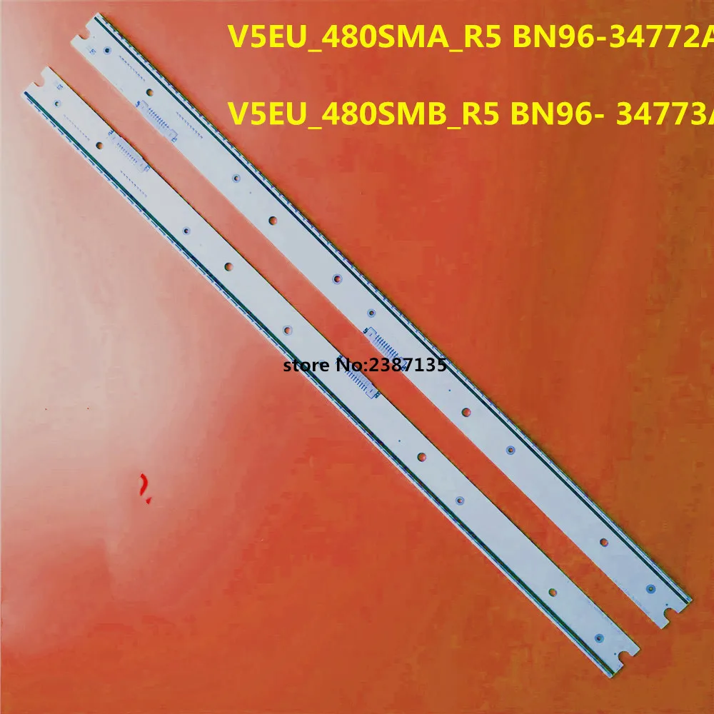 2PCS 3VLED Strip S_5N9_48_SFL_R72 L72 V5EU-480SMA-R5 V5EU-480SMB-R5 BN96-34773A BN96-34772A For UE48JS8500 UN48JS8500 UN48JS9000