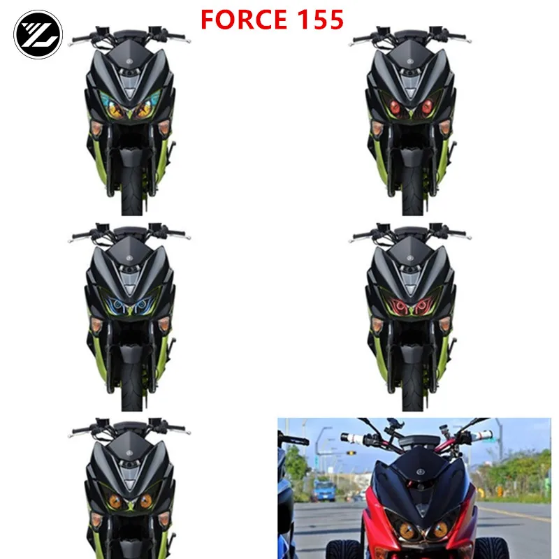 

Motorcycle Accessories Front Fairing Headlight Guard Sticker Head light protection Sticker for YAMAHA FORCE 155 2016-2019 2020