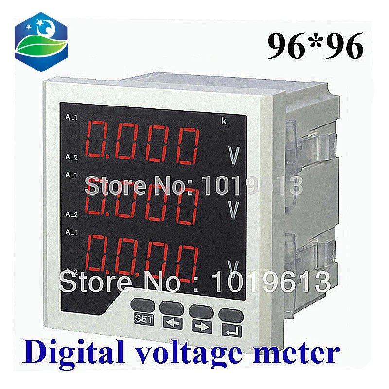 three phase LED digital voltmeter ac voltage voltmeter digital