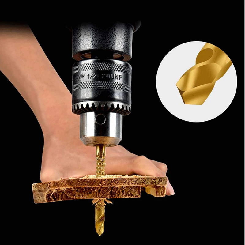 Smarlan 6 pçs cobalto broca bit espiral parafuso métrico composto torneira broca conjunto de broca de torção para corte de perfuração polimento