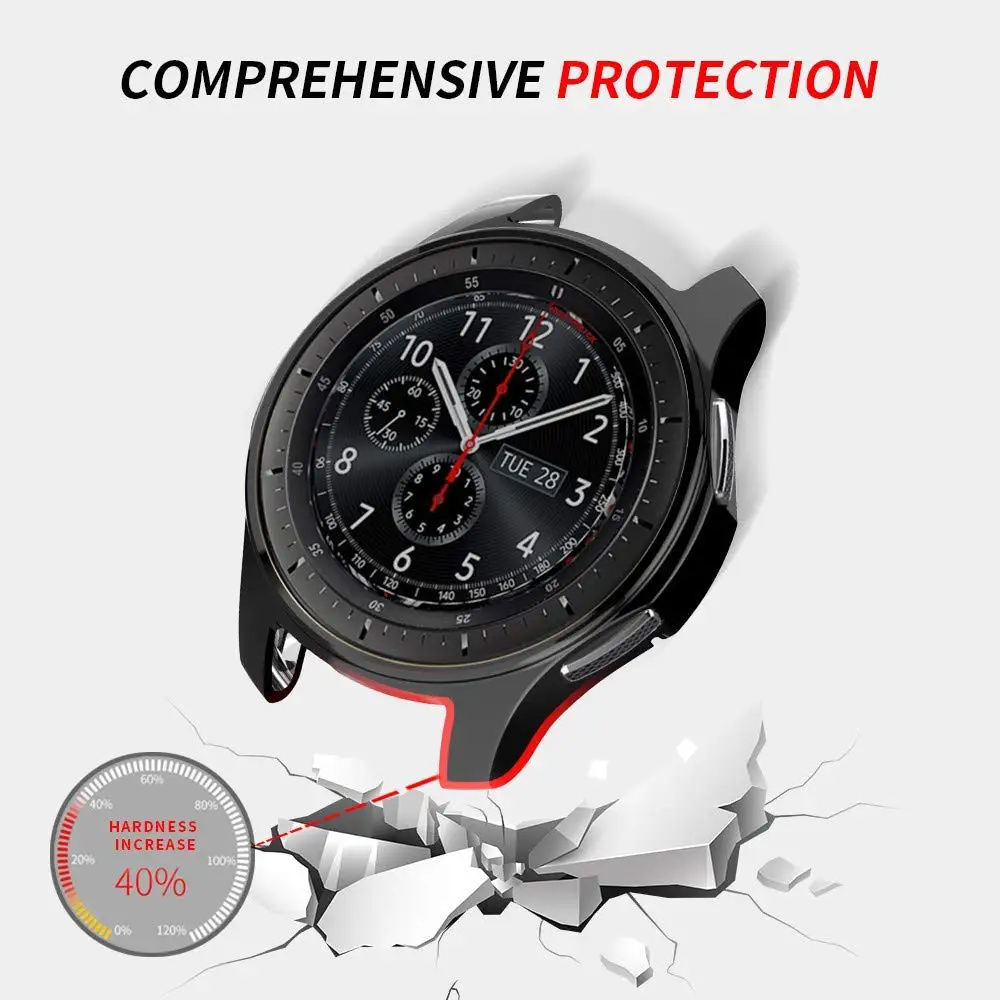 Protective case for Samsung Galaxy watch 46mm 42mm band Gear S3 frontier Smart watch Replacement TPU All-Around cover shell 22mm