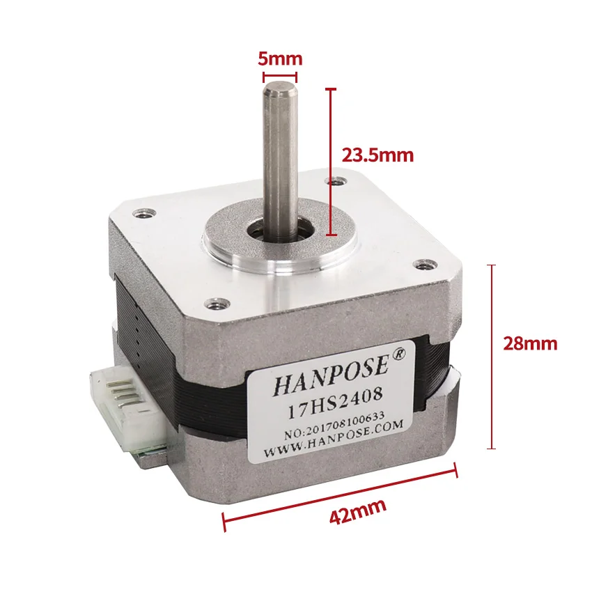 Hochdrehmoment-Zertifizierter 17HS2408 4-Leiter 42 Motor 42BYGH 0,6A 12N.CM CNC Laser- und 3D-Drucker-Motor Nema17 Schrittmotor – Detail 8