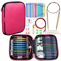 Crochet Needles Circular Knitting Needles Set for Crochet Yarn Knitting Accessories Kit for Beginners