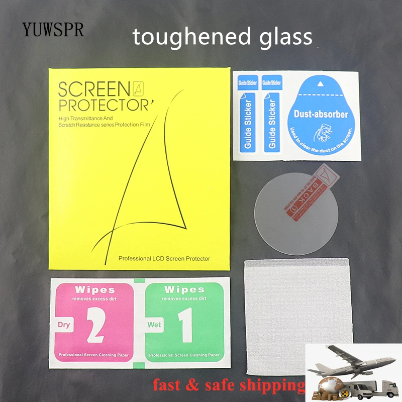 Película protetora de vidro temperado redondo para relógio inteligente, universal protetor de tela xiaomi, huawei, 38mm