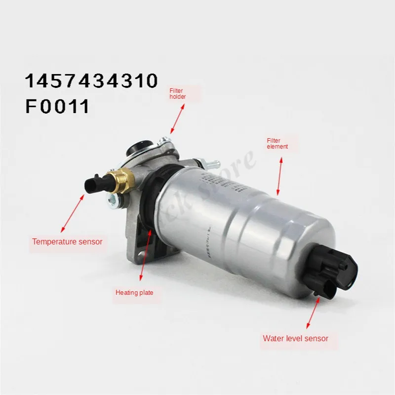 

Fuel Filter Assembly With Heating 1457434310 F0011-D CX0712E2 Diesel Filter For JAC JMC Foton Truck