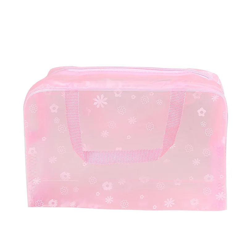 Sac à cosmétiques imprimé Floral, trousse de toilette de maquillage transparente étanche, pochette de voyage pour brosse à dents, sacs de rangement de voyage