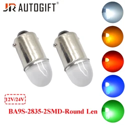 10PCS Car Ba9s Socket T4w 2835 SMD 2 LED Auto Wedge Marker Light Bulb DC12V/24V White Red Blue Lamps High Quality