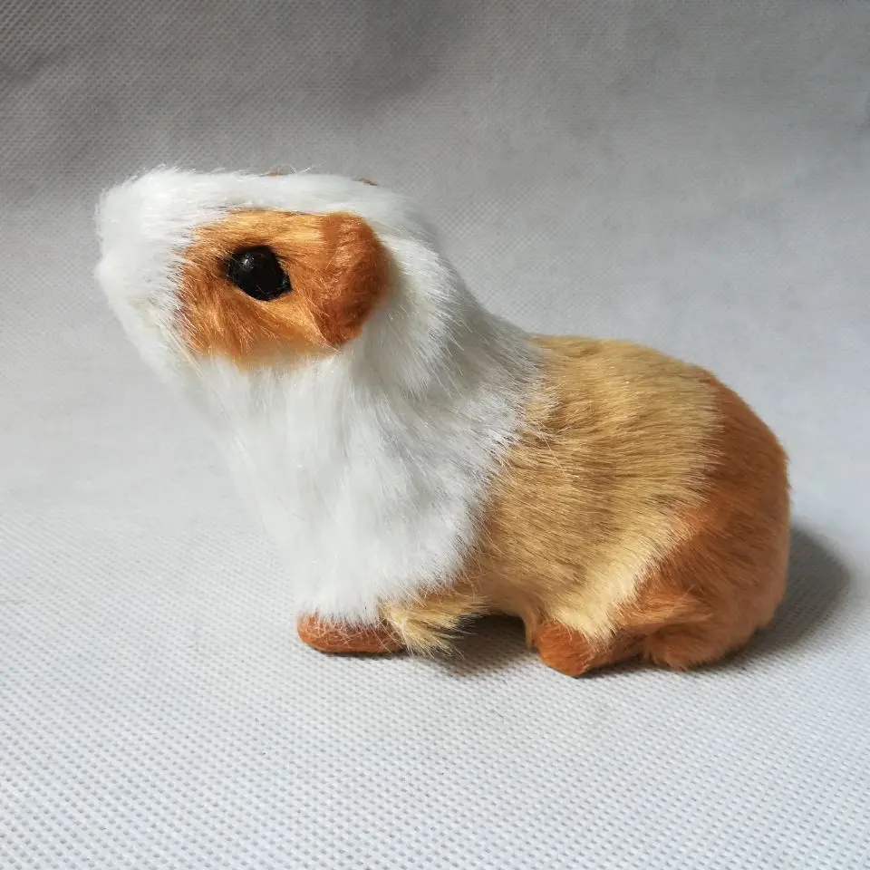 

Simulation Domesticated Guinea Pig Animal Model Polyethylene & Furs Mouse Prop 12x7x8cm Handicraft Home Decoration Gift