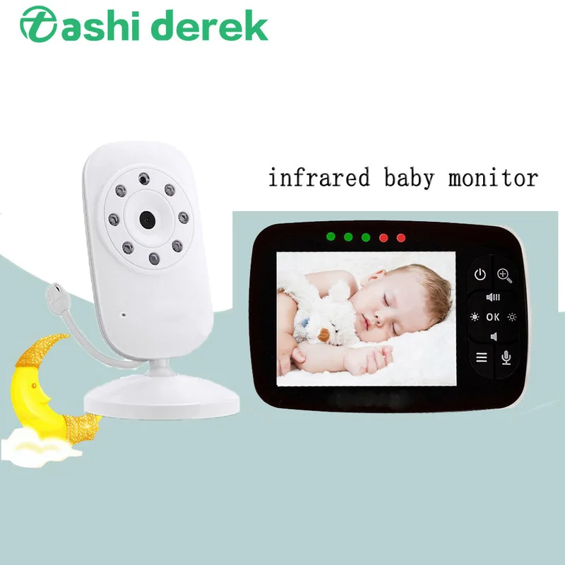 Babyphone vidéo électronique avec écran de 3.2 pouces, caméra de sécurité à infrarouge, avec Zoom et Mode Eco, surveillance de la température, pour bébé/nounou, nouveauté