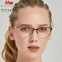 Brand cat eyes prescription glasses women's glasses frame Vintage female fashion myopia spectacle frame progressive glasses