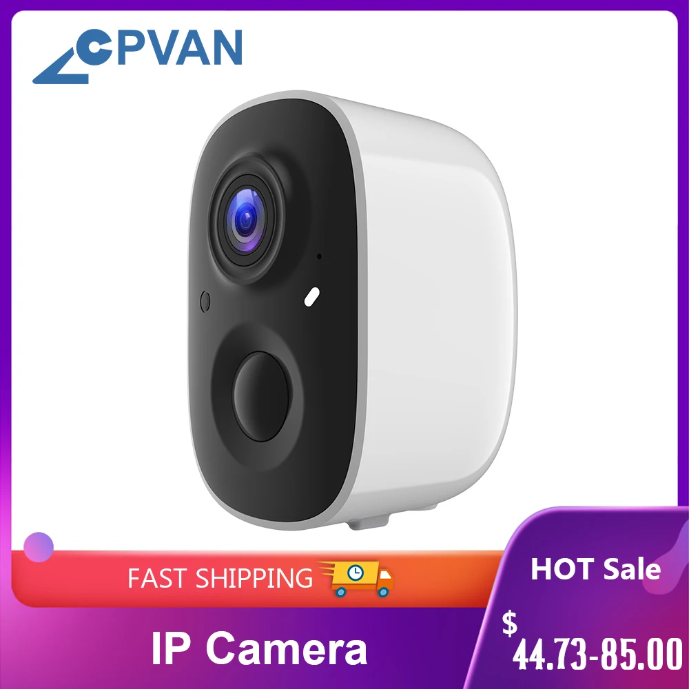 CPVAN Security Camera Outdoor AI Battery Camera With Spotlight 1080p Wire-Free Security Surveillance Camera PIR Human Detection