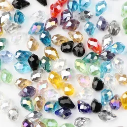 JHNBY Briolette Pendant Waterdrop Austrian crystal beads 5*8mm 50pcs Teardrop glass loose beads for jewelry making bracelet DIY