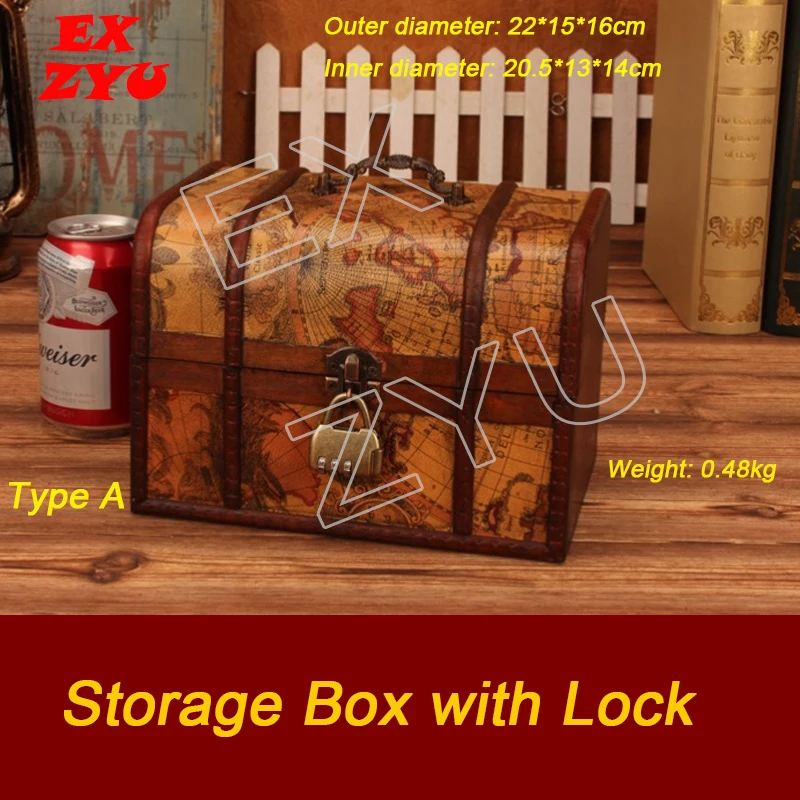 Storage Box with Three Password Lock for Hidden Clues Puzzle Props Real Life escape room game props EXZYU