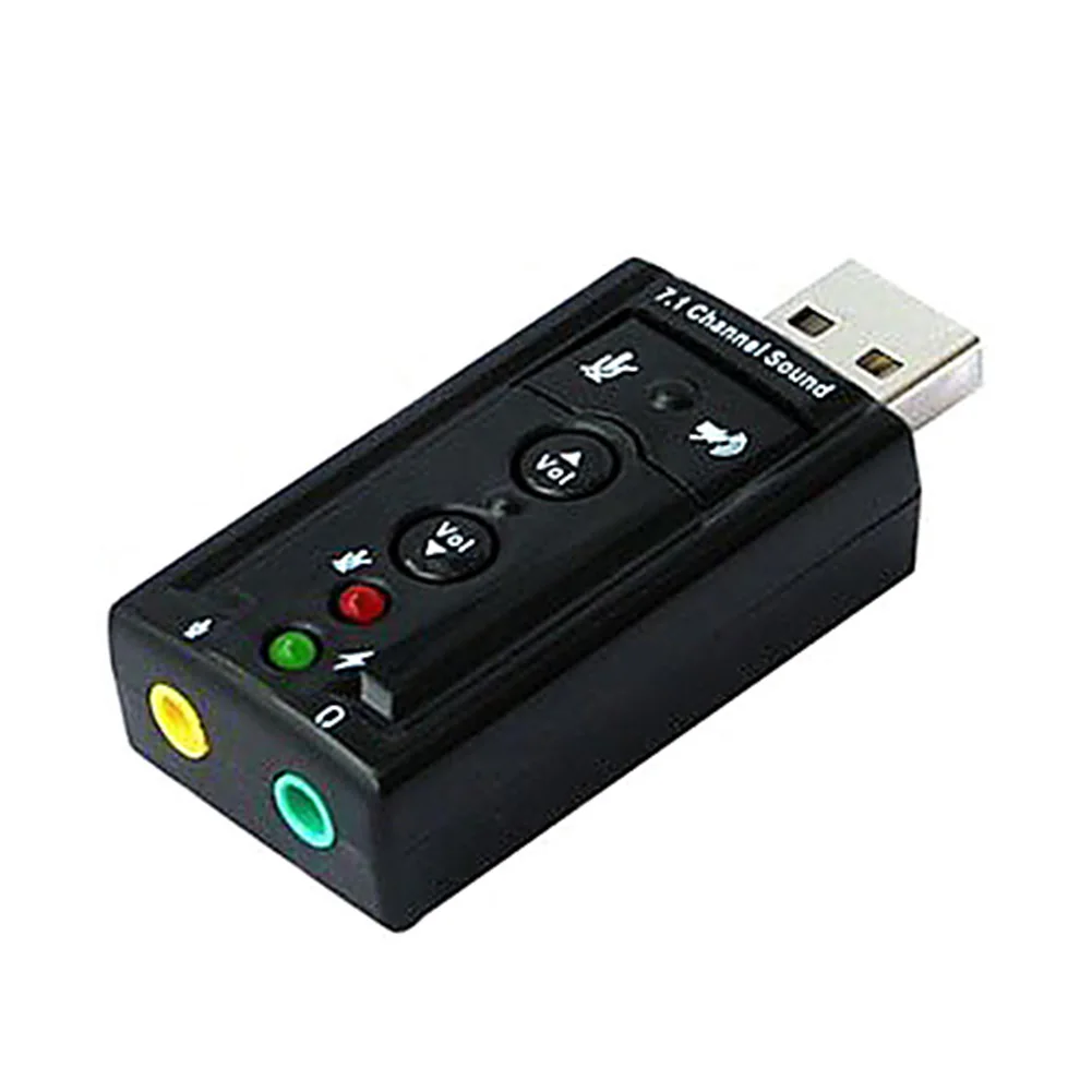 New Portable USB 2.0 External Sound Card Virtual 7.1 Channel Stereo Audio Adapter USB 2