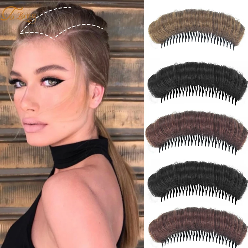 Synthetic Hair Invisible Bangs Pad High Straight Hair Up Comb False Hair Accessories Natural Hair Extension For Women Wig