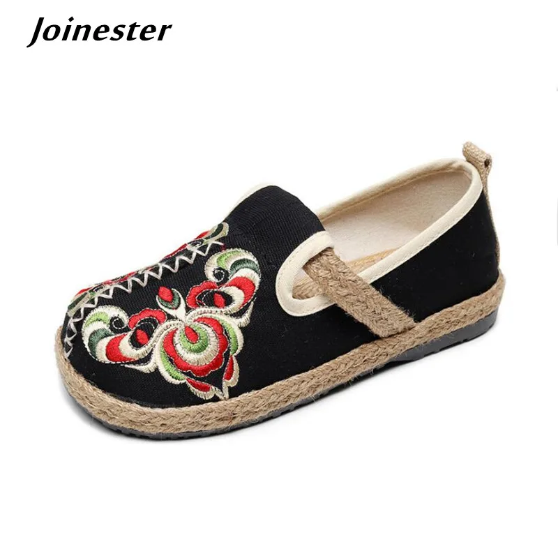 Embroidered Spring Shoes for Women Slip On Retro Flats zapatillas mujer Vintage Casual Sneakers Female Flat Heeled Loafers