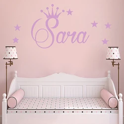 Baby Kids Room Name Customizde Vinyl Wall Sticker Personalised DIY PVC Decals Kids Girls Boys Room Decoration Art Mural G1016