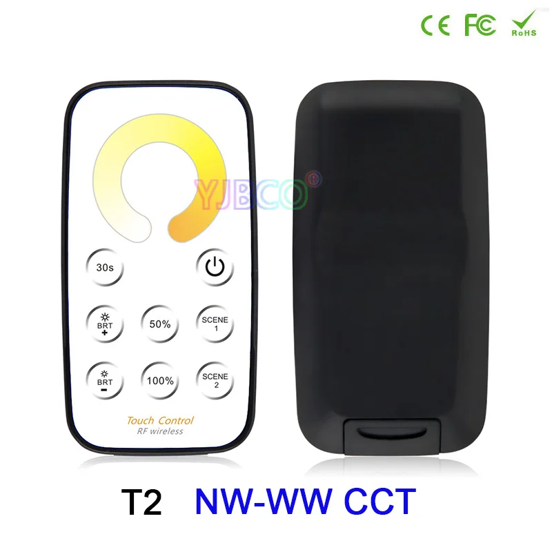 Bincolor Switch knob Wall-mounted single color/CCT/RGB Rotary Dimmer controller & RF Wireless Remote for led stirp,DC12V-24V