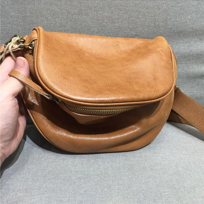 WOHENRED 100% Natural Cowhide Leather Women Messenger Bags Vintage Luxury Summer Trend Cool Bag Female Brand Shoulder Bags Girls