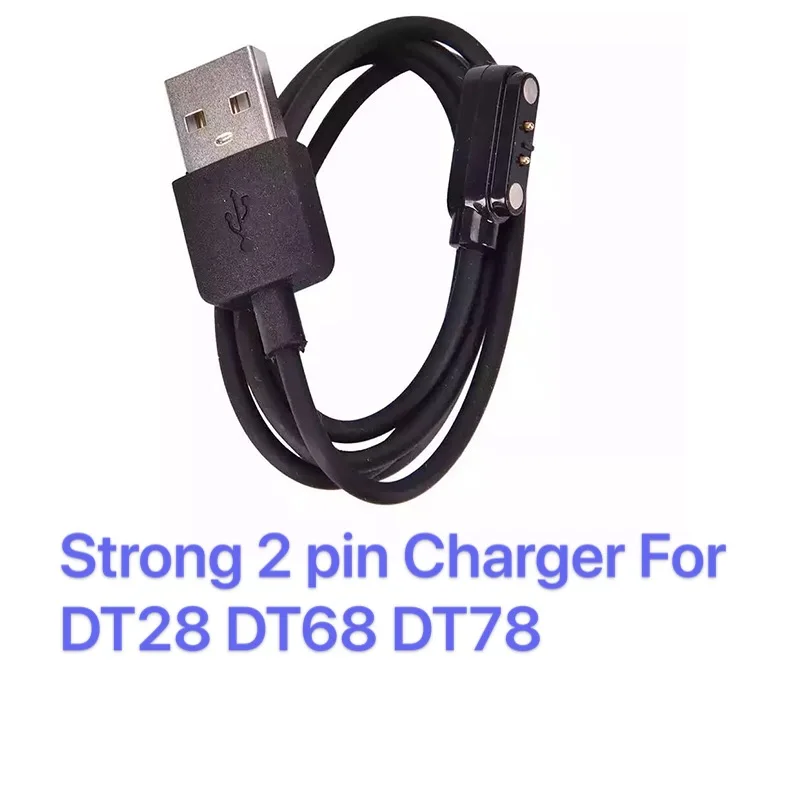 Newest universal strong Magnetic 2pin 4mm charger Charging wire data Cable for DT28 DT78 DT68 Smart watch smart band clock hour