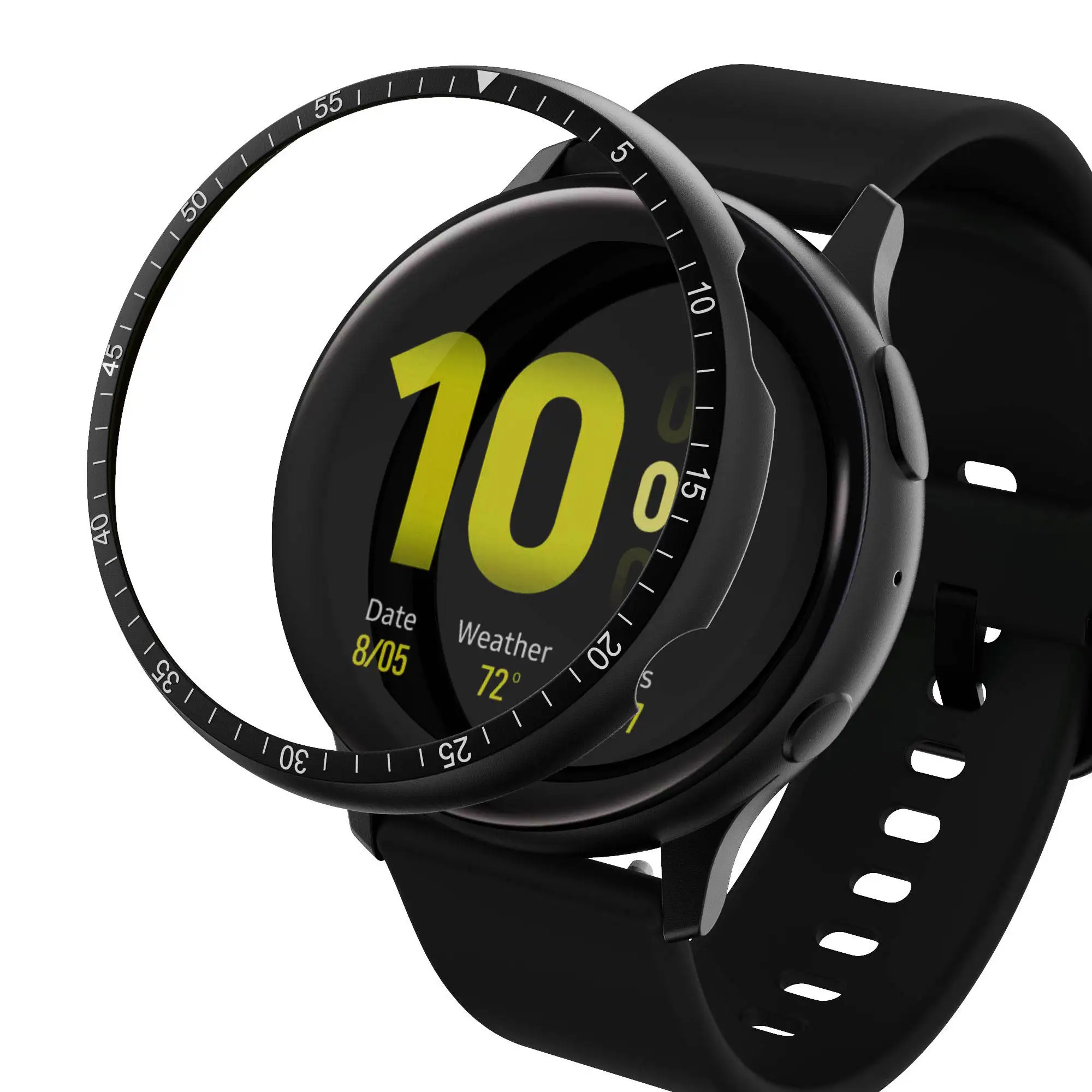 ฝาโลหะผสมแหวนสำหรับSamsung GalaxyนาฬิกาActive 2 44มม.40มม.Smartwatch Dialกาวป้องกันรอยขีดข่วนป้องกันกรณีโลหะ