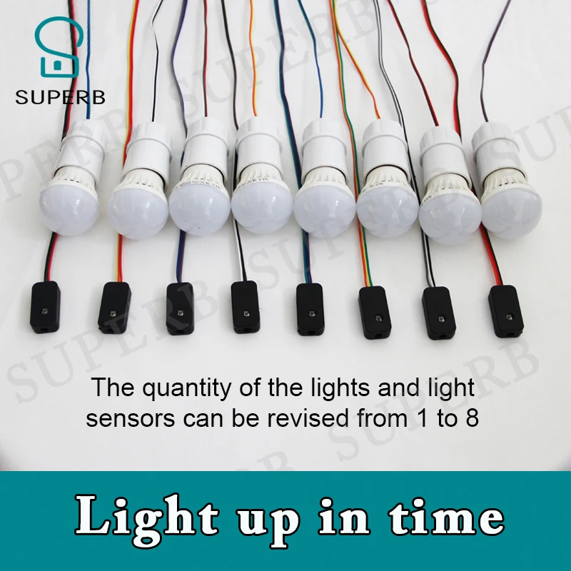 إضاءة دعامة مستشعر ضوء غرفة الهروب في الوقت المناسب تضيء جميع الأضواء قبل أن يكون هناك من أي منهم يفتح دعامة المغامر #2