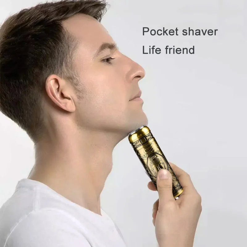 

Dual Dry Wet Use Portable Electric Pocket Razor Travel Detachable Waterproof Hair Trimming Remover Mini Beard Shaver