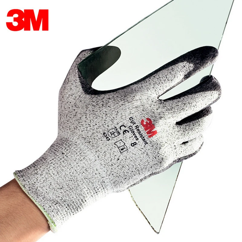 3M 5-LEVER Anti-cutting  Safety Gloves Cut Proof Stab Resistant Wire Machining Gardening  Cut Metal Mesh Butcher Work Gloves