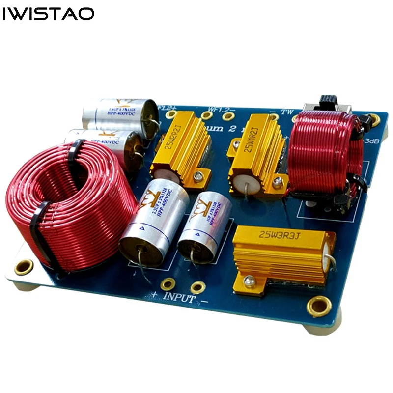 

IWISTAO 2 Way Crossover Max Power 350W Crossover-point 2.8 KHz 4-8ohm Speakers Unit HIFI Audio