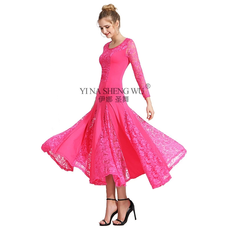 5 Colors New National Standard Dance Clothing Waltz Dance Dress Ballroom Dance Competition Costumes Women Modern Dance Dress