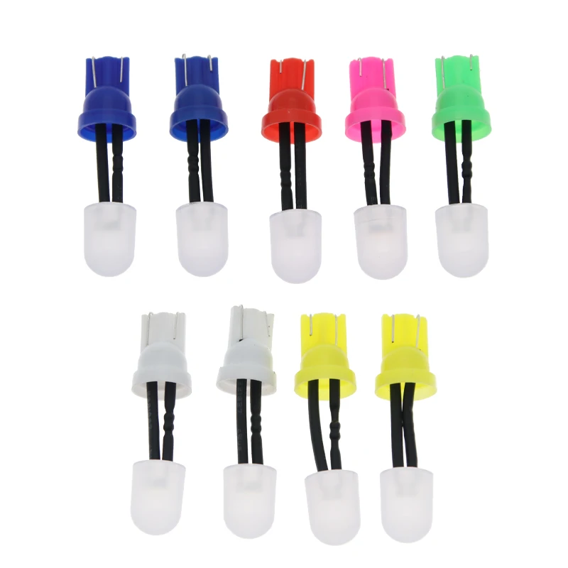 

AC 6V T10194# 555No-Anti Ghosting Wedge Base with Flexible Wire Various Color Non polarity Pinball Game Machine Led Bulbs Light