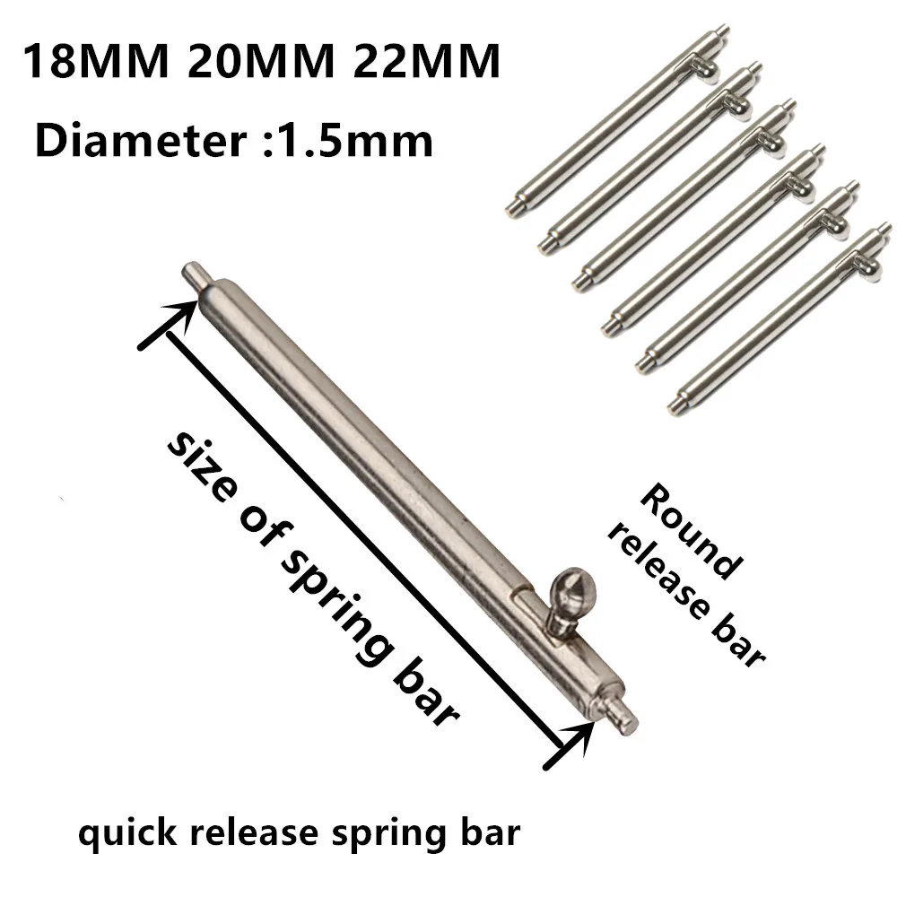 Spring bar watch repair parts 316 Stainless steel watch pin 1.5mm Diameter 6PCS / lot watch repair tools & kits